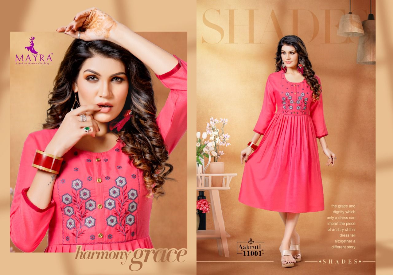 Mayra Aakruti Fancy Heavy Ethnic Wear Latest Designer Kurti Collection